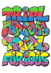 7 COLOR RISO PRINT BY GRAFFITI WRITER TRIPL: STROBOSCOPIC ARTIFACTS